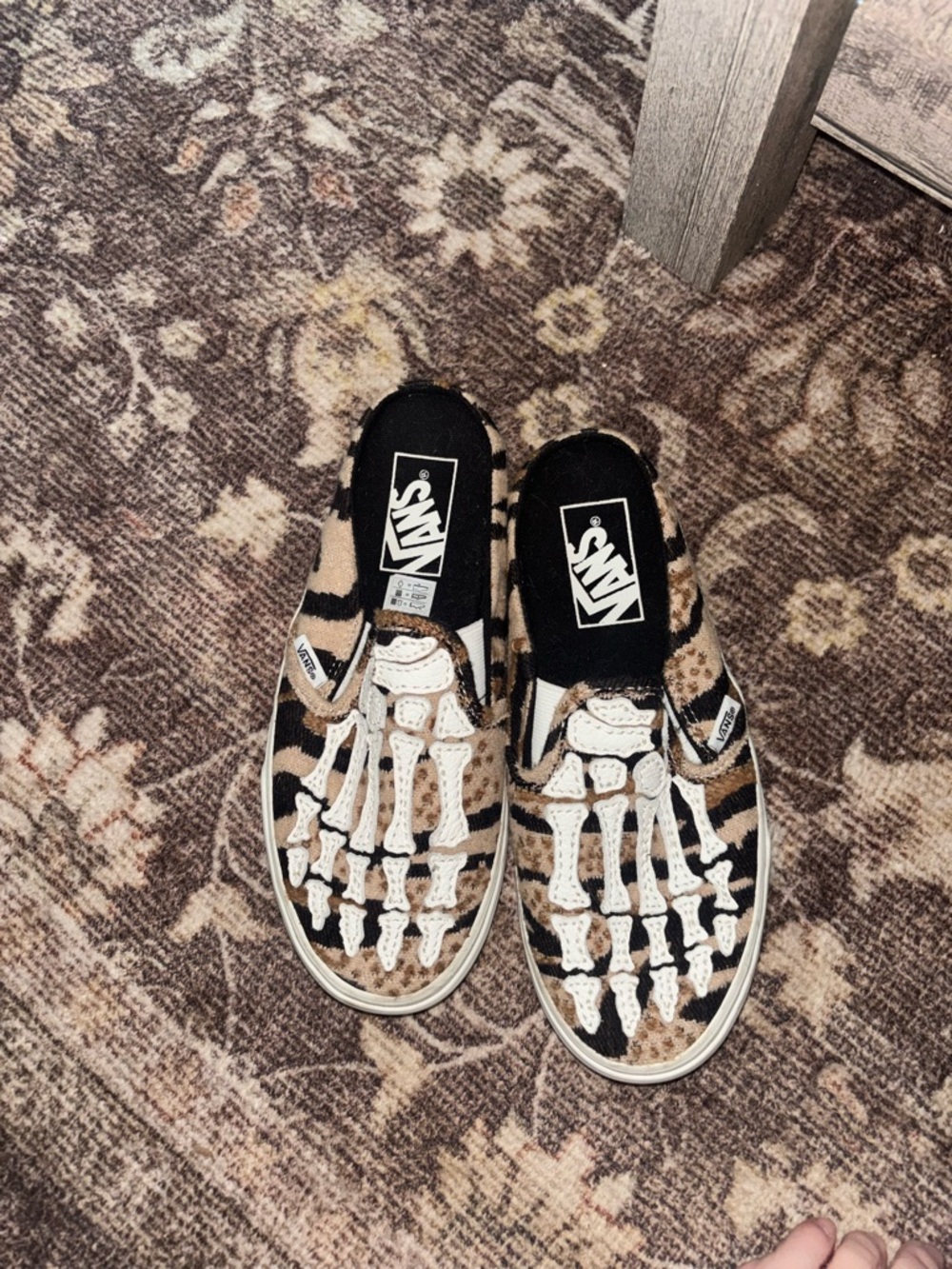 Vans Leopard Print Slip-On with White Graphic